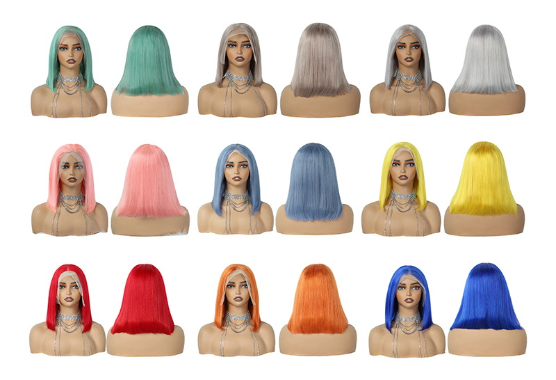 AngelBella Grey Bob Wigs Human Hair 13x4 Lace Front Wigs Glueless Brazilian Remy Hair Straight for Women 10-16 Inch Pre Plucked Natural Hairline 180% Density Grey Transparent Lace Frontal Short Bob Wigs