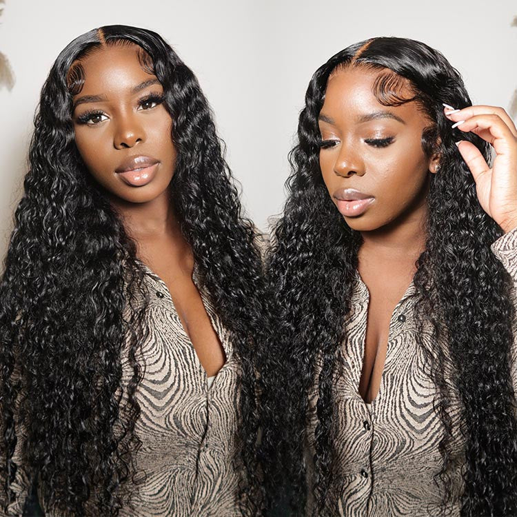 AngelBella Queen Doner Virgin Hair 13X4 HD Lace Frontal Wigs Deep Wave Raw Cuticle Aligned Human Hair Wigs