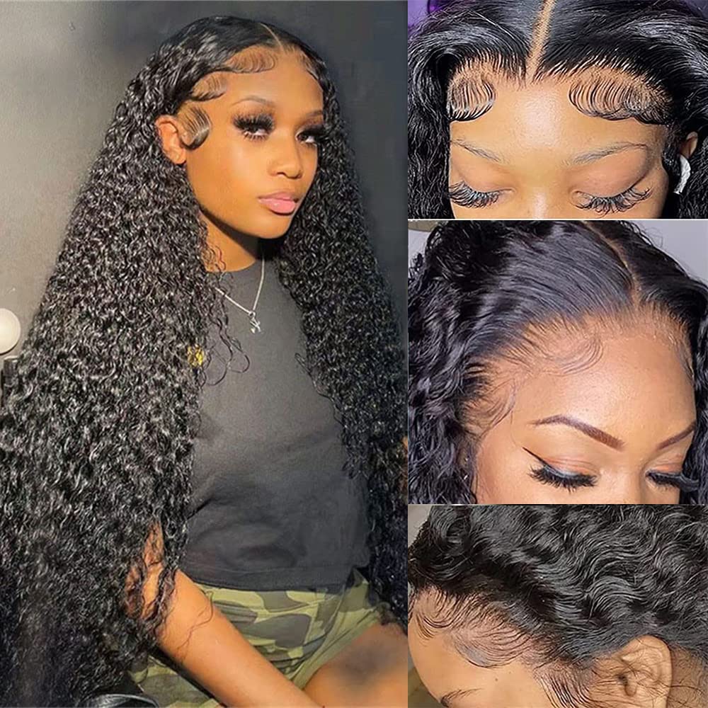 AngelBella Queen Doner Virgin Hair 13X4 HD Lace Frontal Wigs Deep Wave Raw Cuticle Aligned Human Hair Wigs