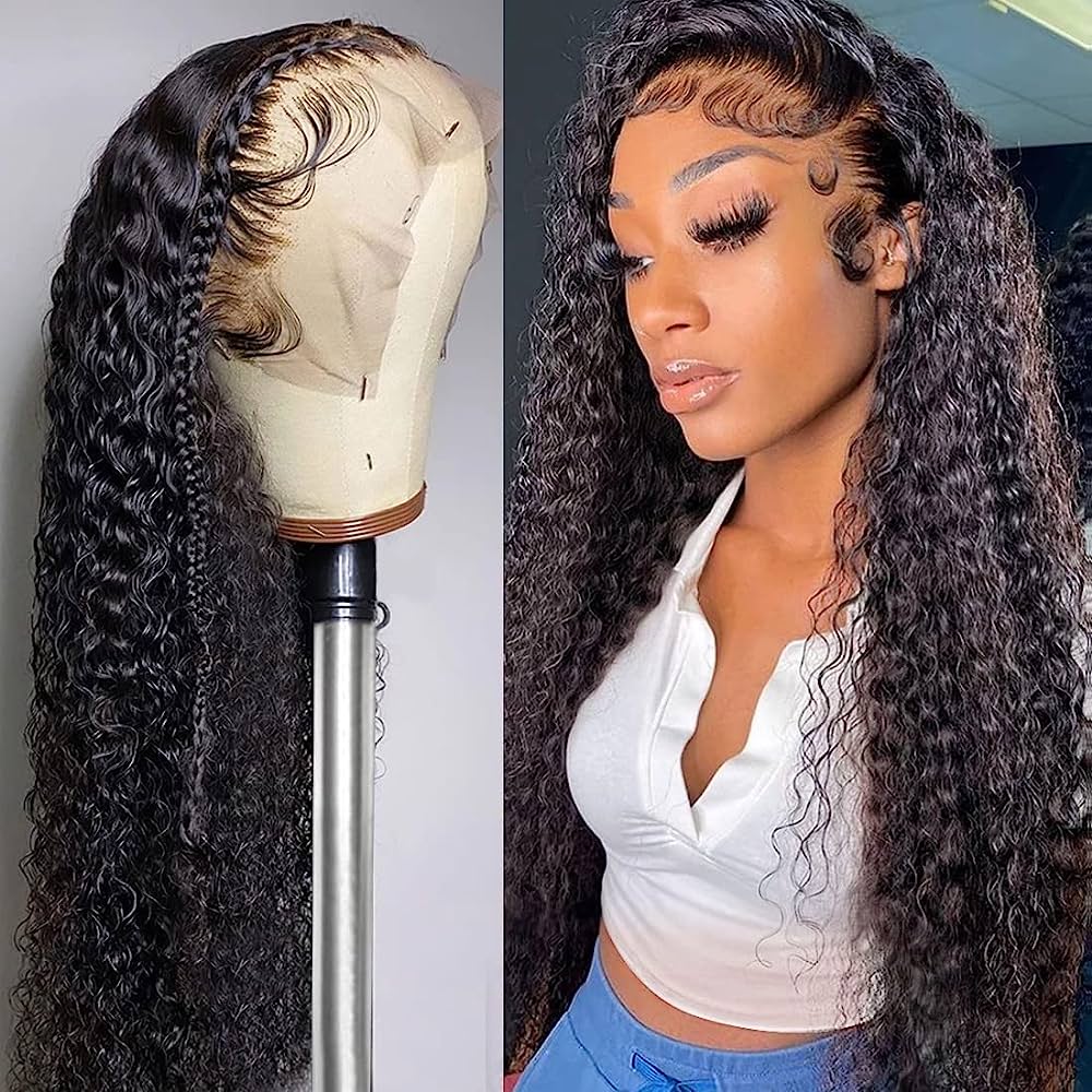 AngelBella Queen Doner Virgin Hair 13X4 HD Lace Frontal Wigs Deep Wave Raw Cuticle Aligned Human Hair Wigs