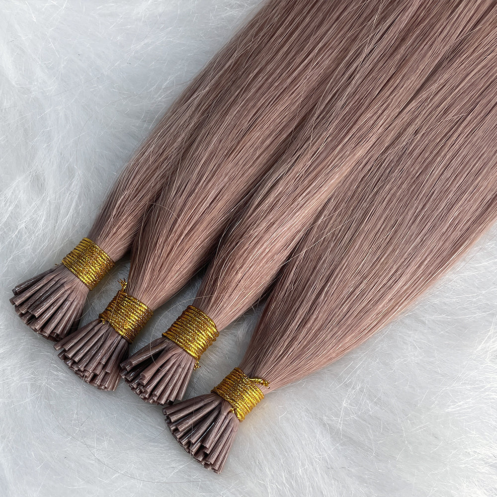 AngelBella I-Tip Hair Extensions Remy Human Hair Light Colors