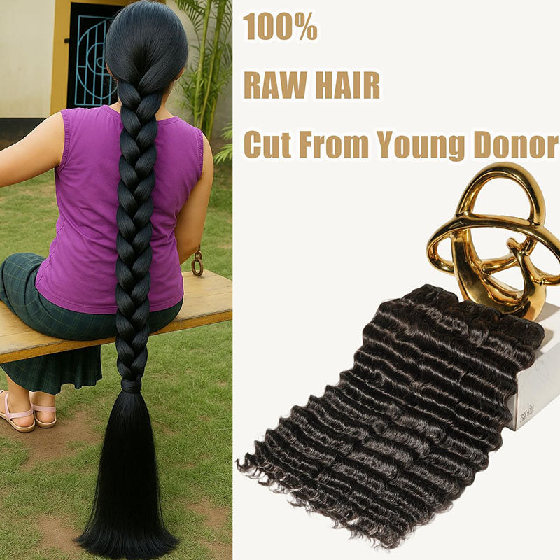 AngelBella Top Grade Deep Wave Human Hair Bundles Vendor Wholesale 8-40 Inch Curly Bundles Human Hair 100% Unprocessed Pure Virgin Hair Extensions for Women