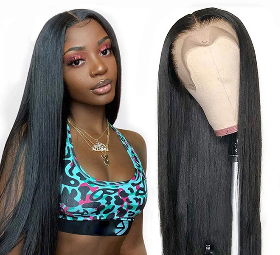 AngelBella DD Diamond Hair 13X4 Transparent Lace Frontal Straight Human Hair Wigs