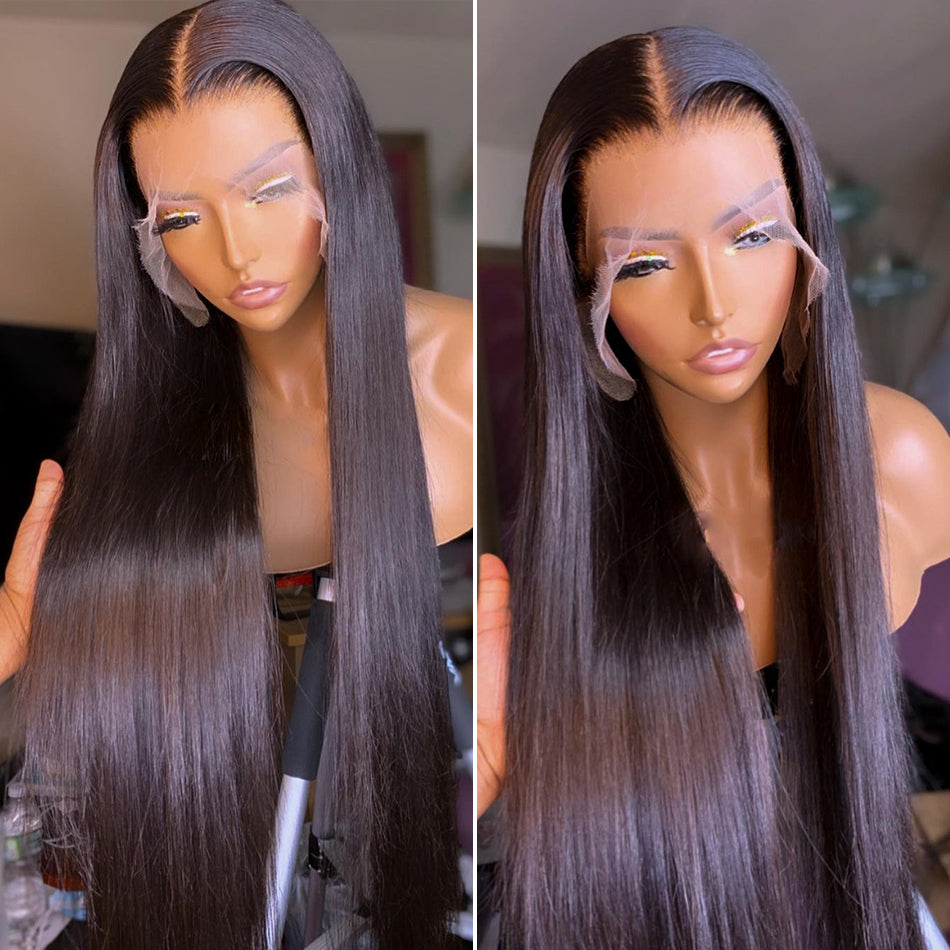 AngelBella DD Diamond Hair 13X4 Transparent Lace Frontal Straight Human Hair Wigs