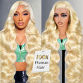 AngelBella 16-30 Inch 613 13x4 Lace Front Wig Human Hair 180 Density Blonde Body Wave Lace Front Wigs Human Hair Pre Plucked Blonde Wig Human Hair 613 HD Lace Frontal Wigs