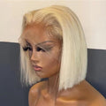 Blonde 613 Bob Wig Human Hair HD Transparent 13X4 Straight Bob Lace Front Wigs Human Hair Wear and Go Glueless Wig Human Hair Pre Plucked 613 Blonde Short Bob Lace Frontal Wigs For Black Women