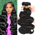 AngelBella Wholesale Human Hair Bundles 8-40 Inch 100% Unprocessed Brazilian Virgin Hair Glossy Quick Weave Body Wave Bundles Deals Natural Black Extensions