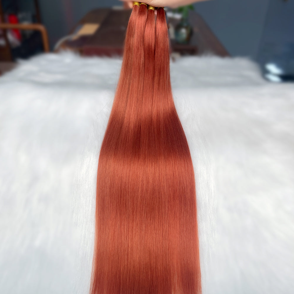 AngelBella I-Tip Hair Extensions European One Donor Raw Human Hair Dark Colors