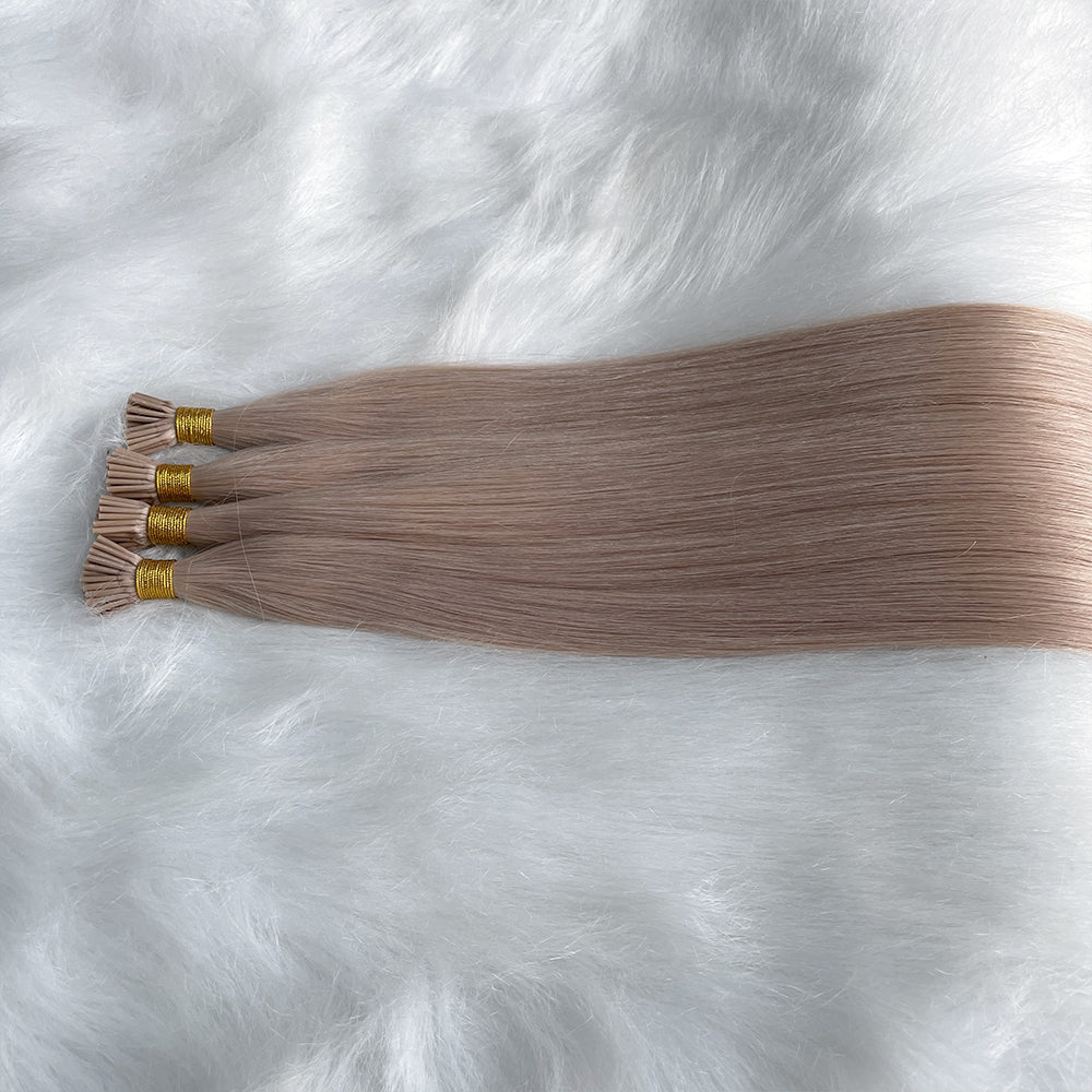 AngelBella I-Tip Hair Extensions Remy Human Hair Light Colors