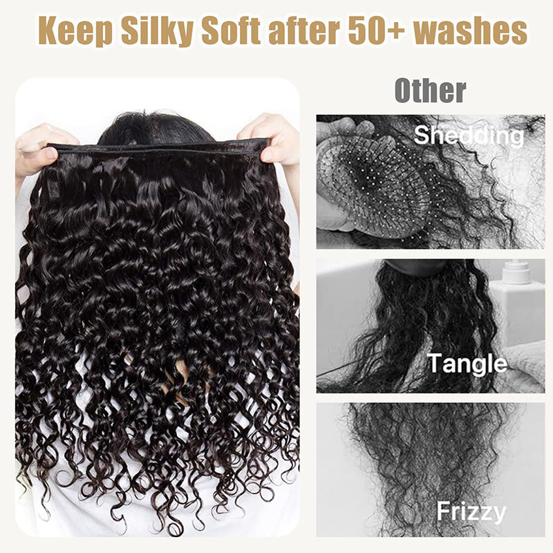 AngelBella Top Grade Deep Wave Human Hair Bundles Vendor Wholesale 8-40 Inch Curly Bundles Human Hair 100% Unprocessed Pure Virgin Hair Extensions for Women