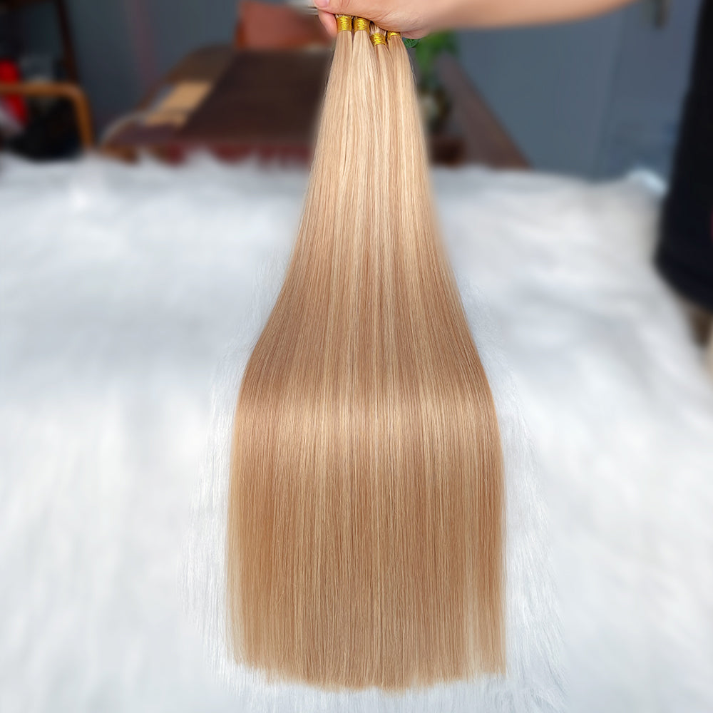AngelBella I-Tip Hair Extensions European One Donor Raw Human Hair Piano Colors