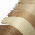 AngelBella Tape In Hair Extensions Human Hair, Light color, 100g 40pcs, Skin Weft Seamless Invisible,Remy Hair