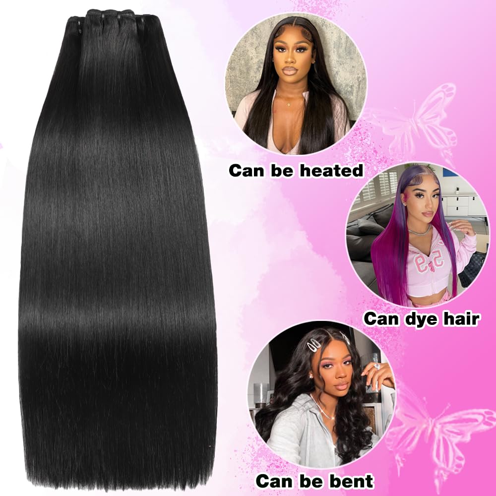 Top Grade Straight Human Hair 1 Bundles 8-40 Inch 100% Unprocessed Brazilian Virgin Raw Straight Weave Single Bundles Human Hair