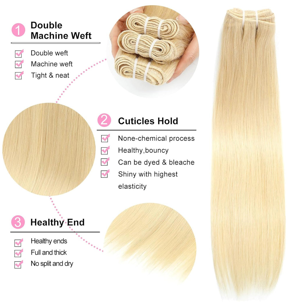 Supplier Wholesale 613 Bundles Human Hair 30-40 Inch 100% Unprocessed Brazilian Virgin Blonde 613 Human Hair Extensions For Women