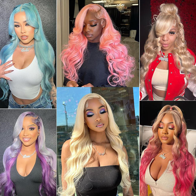 AngelBella 16-30 Inch 613 13x4 Lace Front Wig Human Hair 180 Density Blonde Body Wave Lace Front Wigs Human Hair Pre Plucked Blonde Wig Human Hair 613 HD Lace Frontal Wigs