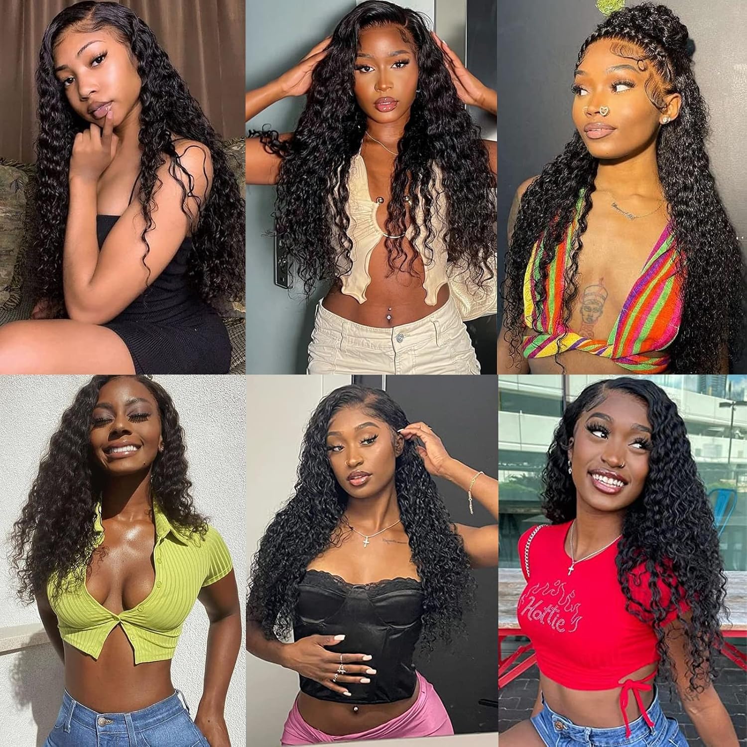 Human Hair Bundles Deep Wave 12-40 Inch Curly Bundle Human Hair 100% Unprocessed Brazilian Virgin Hair Bundles for Women Wet and Wavy Hair Bundle Weave Extensions Natural Black