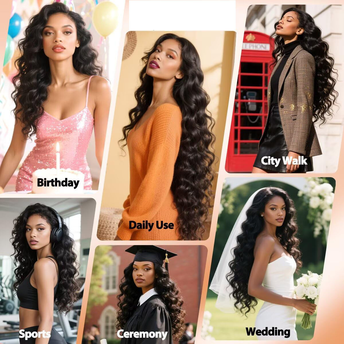 12A Human Hair Bundles 18 20 22 24 Inch Water Wave Bundles Human Hair 100% Unprocessed Brazilian Virgin Organique Quick Weave Bundle for Women Wet and Wavy Human Hair Extensions Natural Black