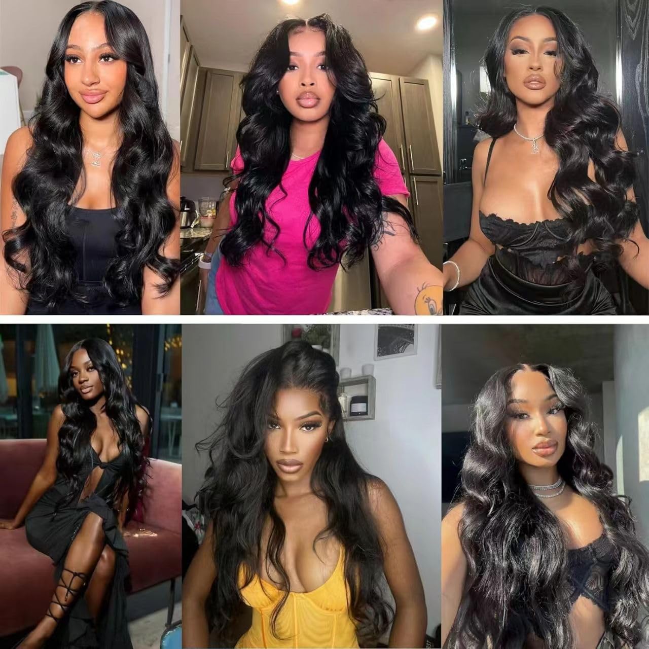 Angelbella Human Hair Bundles 8-40 Inch Body Wave Bundles Human Hair 100% Unprocessed Brazilian Virgin Hair 1 Bundles Double Weft Hair Extensions for Black Women Natural Black