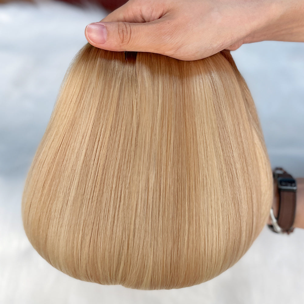 AngelBella Genius Weft Hair Extensions European One Donor Raw Human Hair Balayage Colors