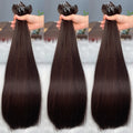 AngelBella Genius Weft Hair Extensions European One Donor Raw Human Hair Dark Colors