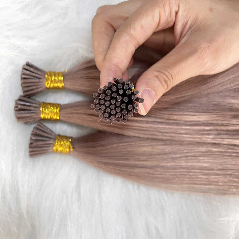 AngelBella I-Tip Hair Extensions Remy Human Hair Light Colors