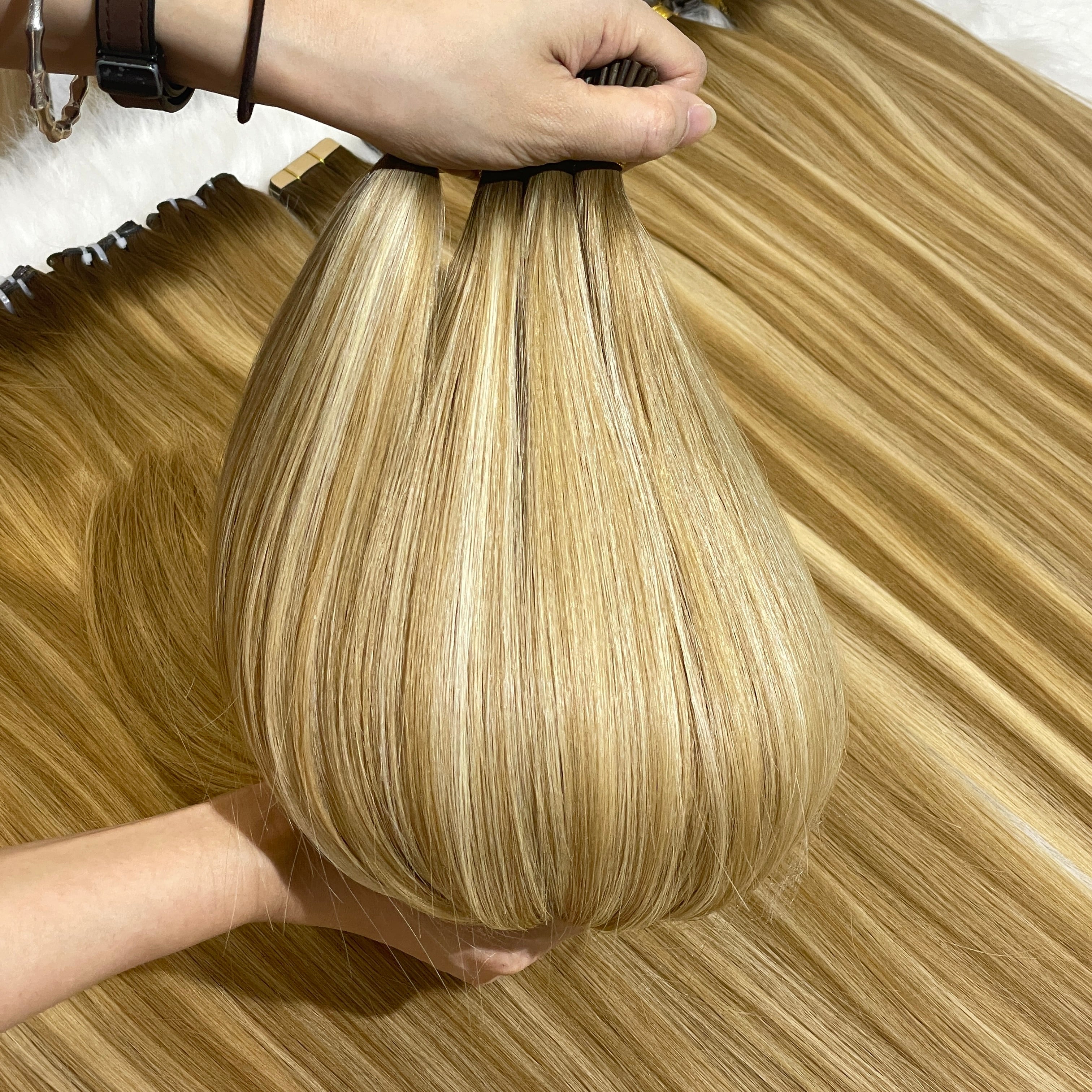 AngelBella I-Tip Hair Extensions Remy Human Hair Balayage Colors