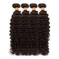 AngelBella Kinky Curly Hair Bundles 100% Human Hair Weave Bundles 12-40Inches 1 Pieces/Pack Black Color Quick Weave Sew in Extension Very Soft
