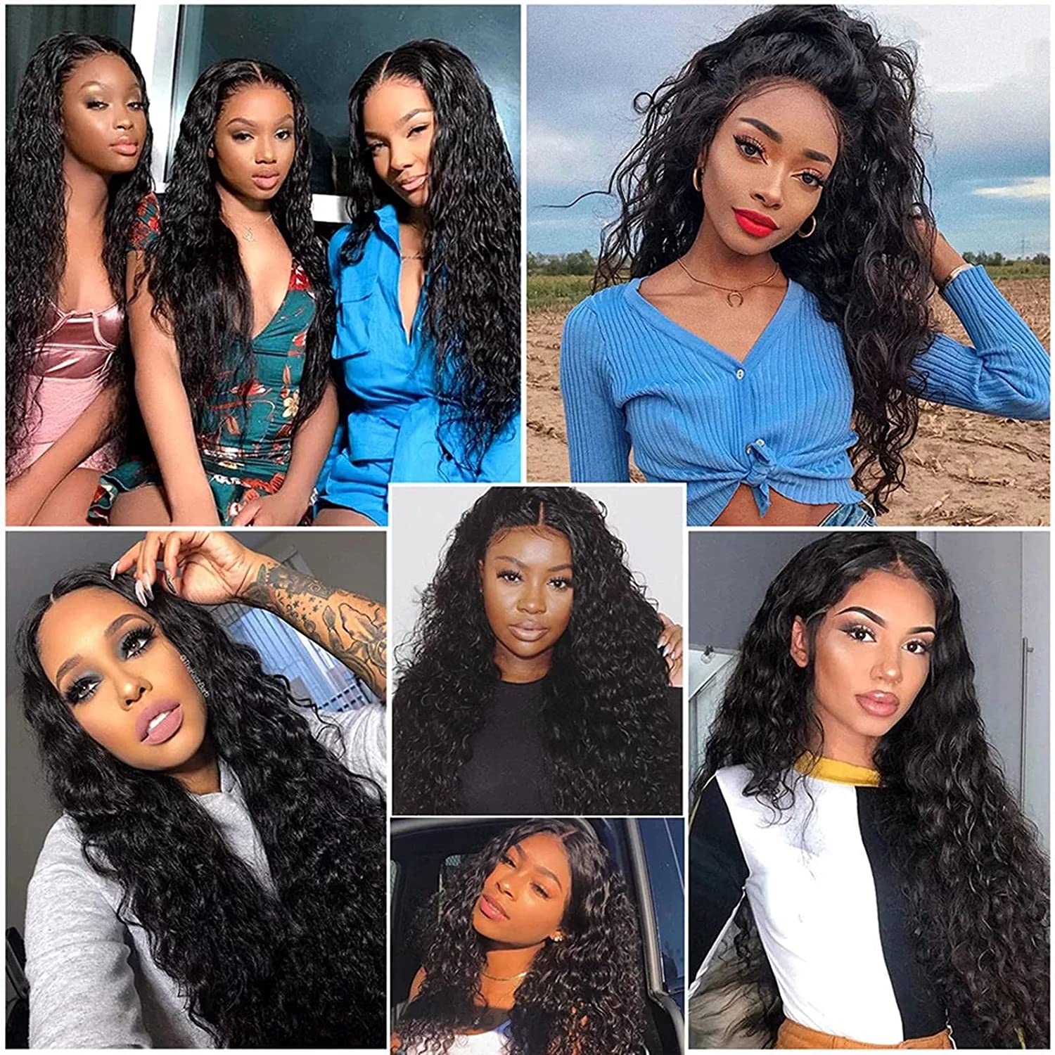 AngelBella DD Diamond Hair 13X4 HD Lace Frontal Water Wave Human Hair Wigs
