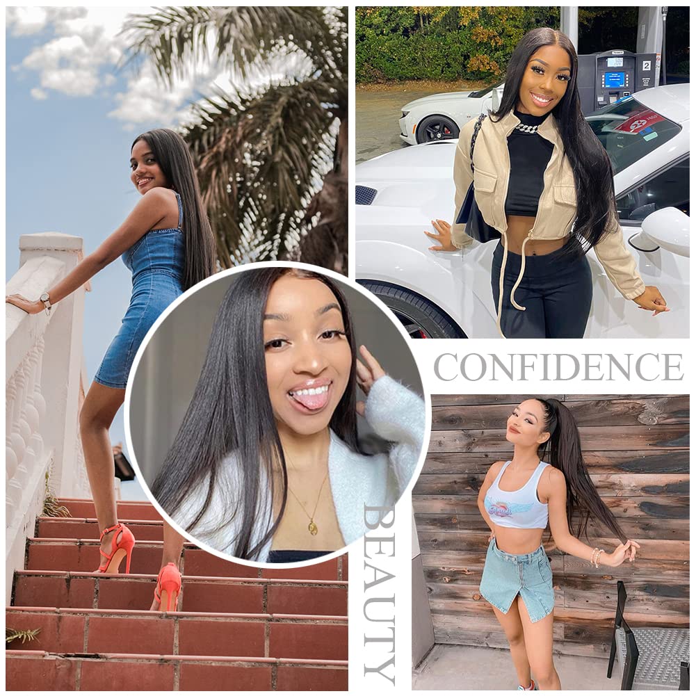 AngelBella DD Diamond Hair 5X5 HD Lace Closure Straight Human Hair Wigs