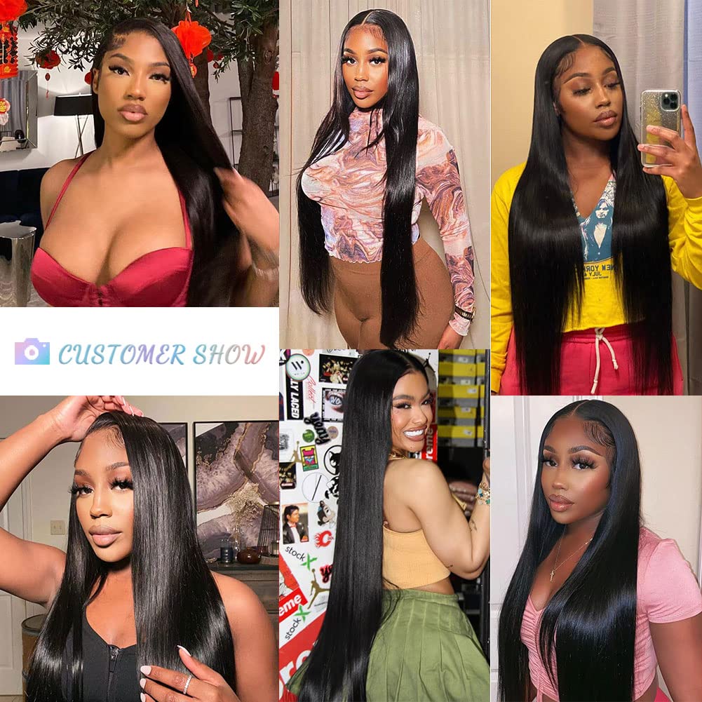 AngelBella DD Diamond Hair 5X5 HD Lace Closure Straight Human Hair Wigs