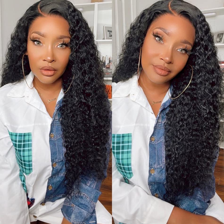 AngelBella DD Diamond Hair 5X5 HD Lace Closure Water Wave Human Hair Wigs