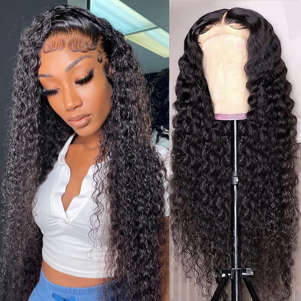 AngelBella DD Diamond Hair 5X5 HD Lace Closure Deep Wave Human Hair Wigs