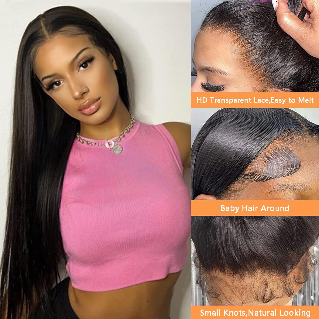 AngelBella Queen Doner Virgin Hair Straight Full HD Lace Raw Human Hair Wigs