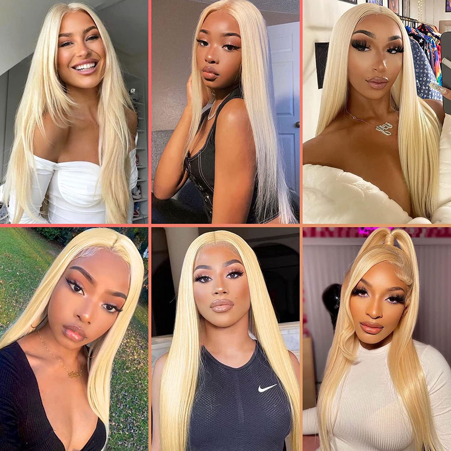 AngelBella Glory Virgin Hair 13X4 Straight Raw Hair 613 HD Lace Frontal Human Hair Wigs